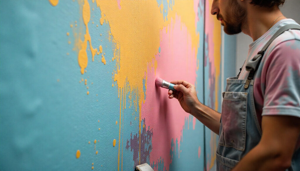 como pintar sobre grafiato