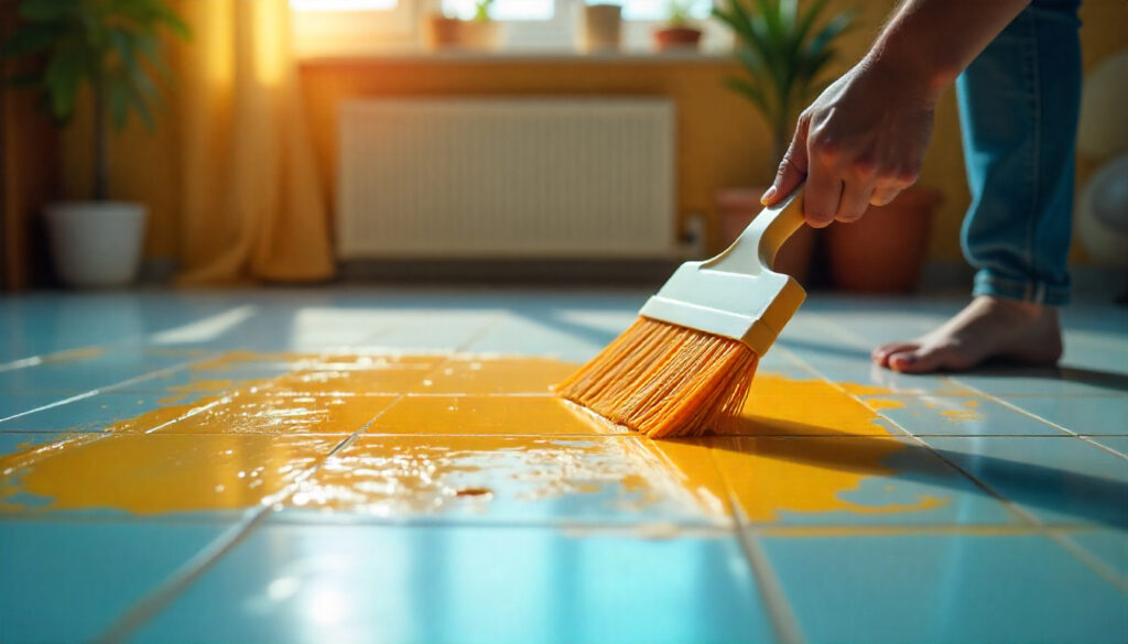 como remover tinta seca do piso