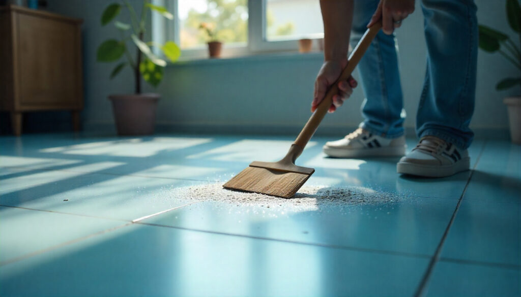 como remover tinta seca do piso