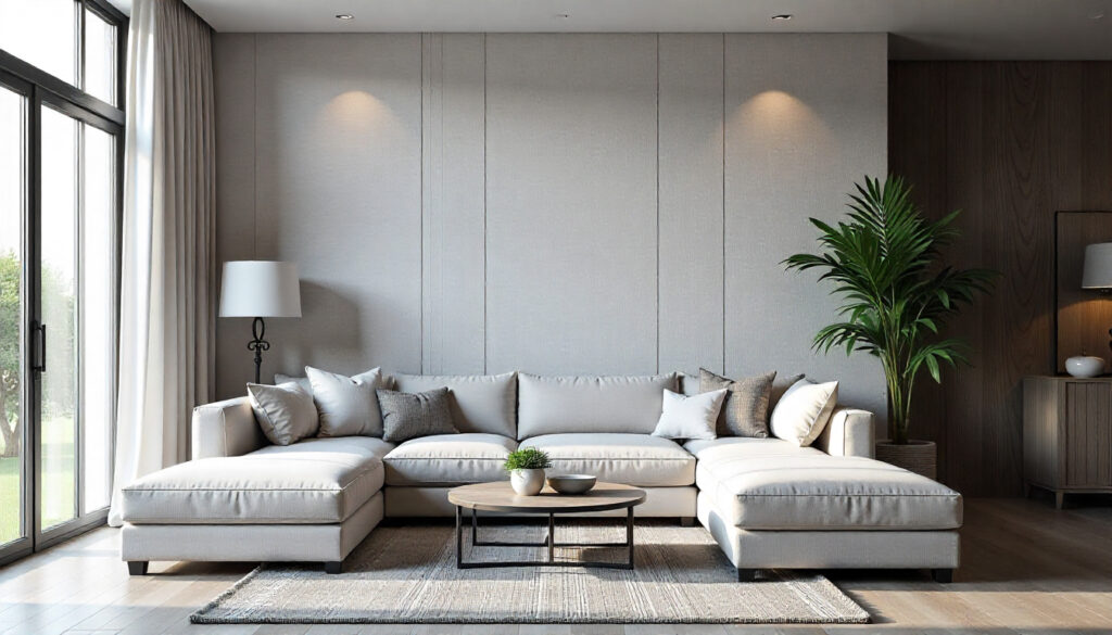 grafiato na parede da sala