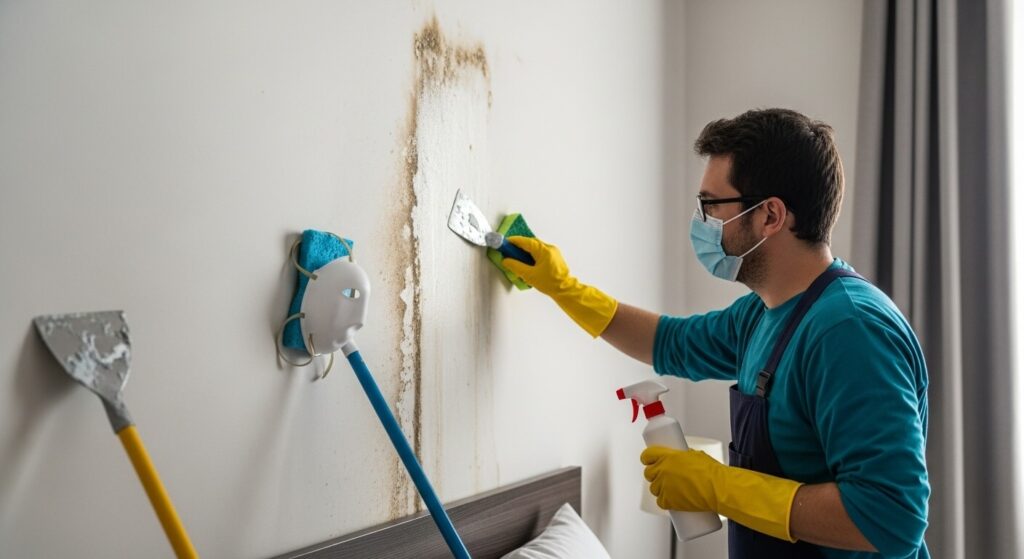 como tirar umidade da parede do quarto