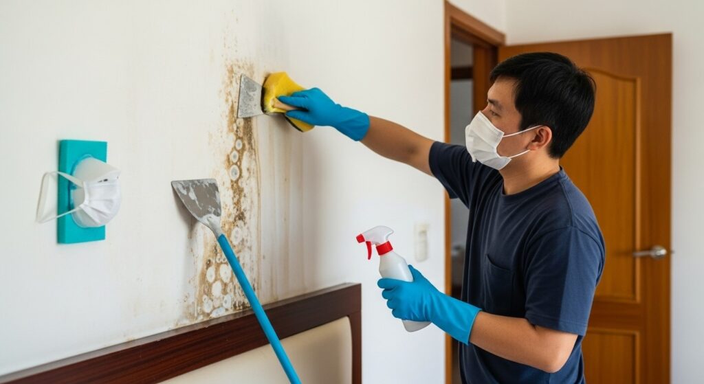 como tirar umidade da parede do quarto