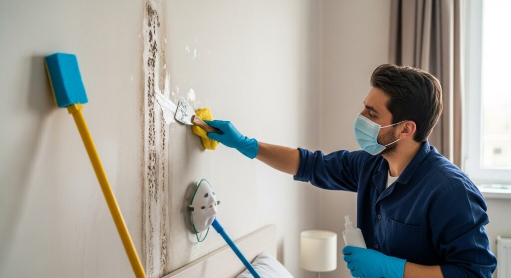 como tirar umidade da parede do quarto