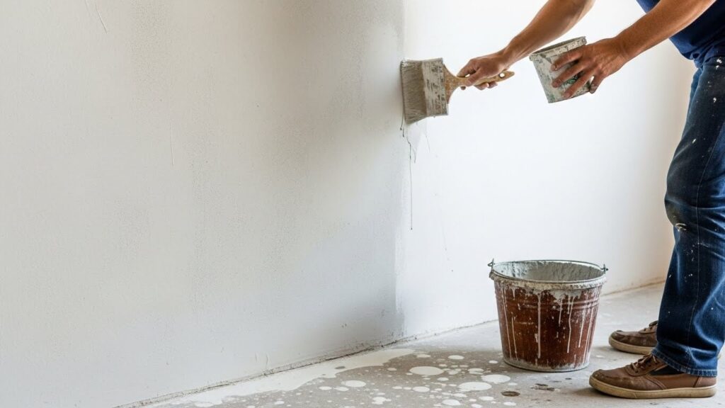 pintar parede com cal