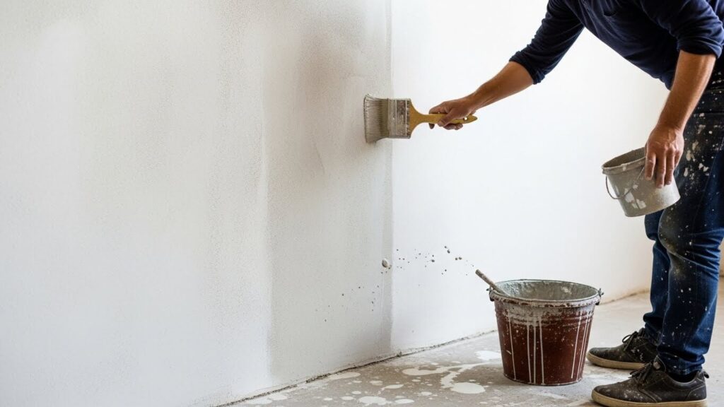 pintar parede com cal