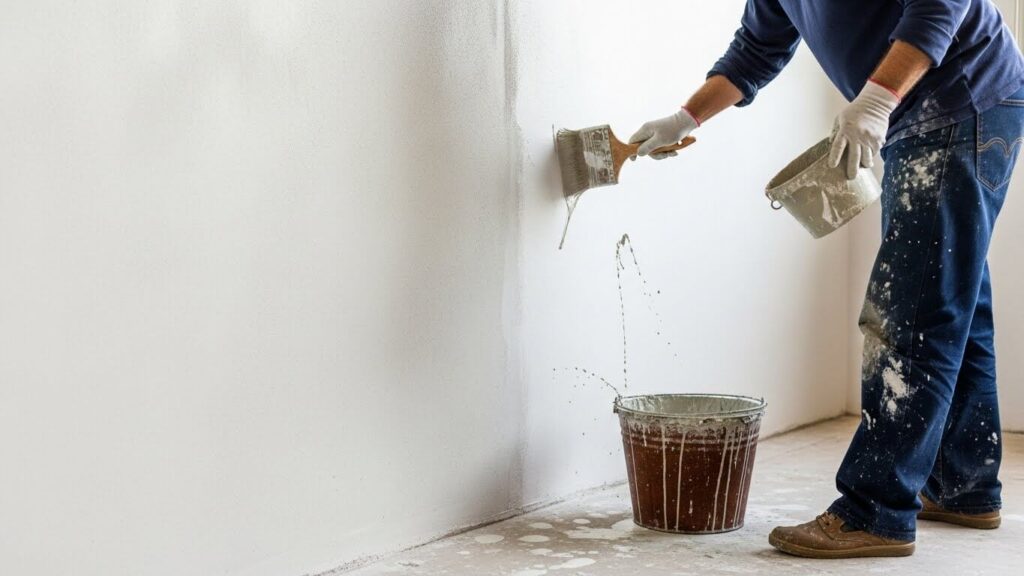 pintar parede com cal