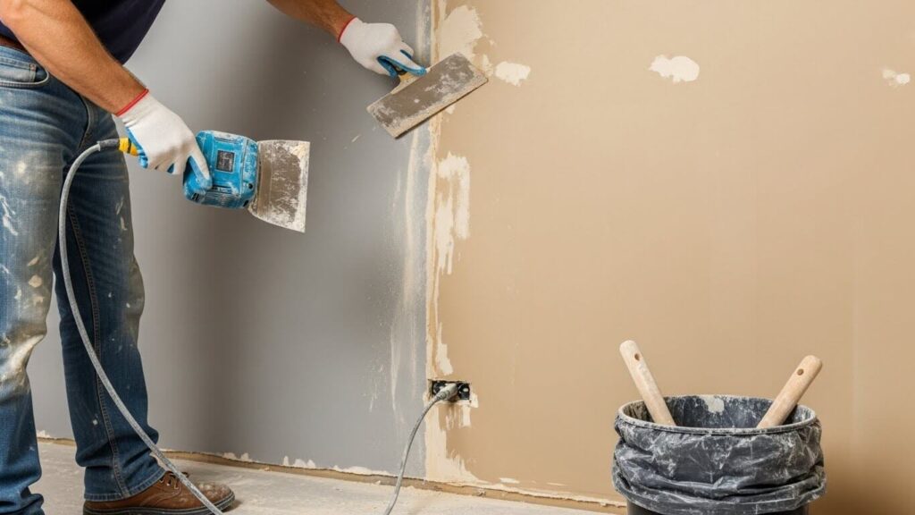 como tirar massa corrida da parede