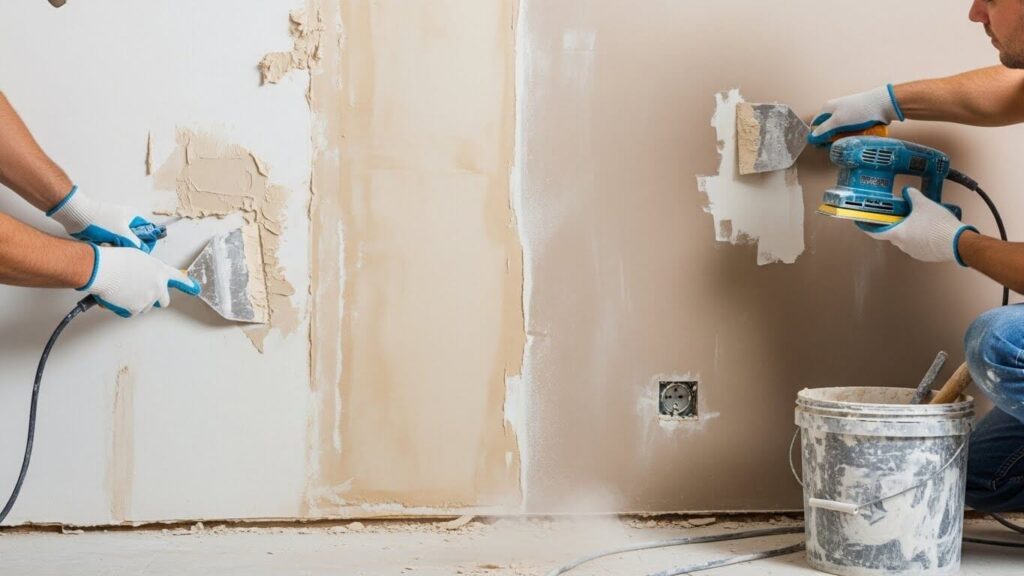 como tirar massa corrida da parede