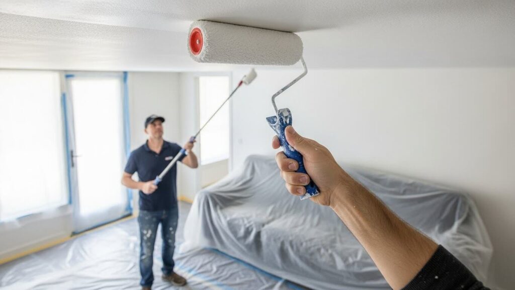 como pintar teto sem respingar