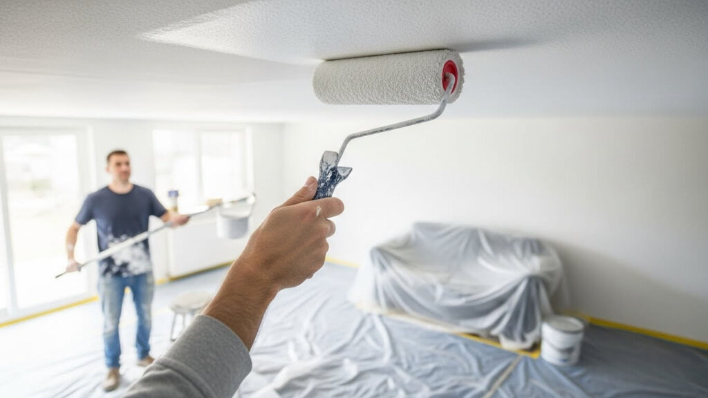 como pintar teto sem respingar