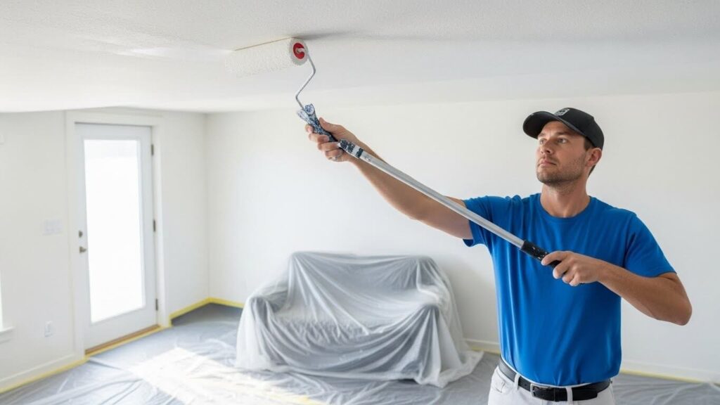 como pintar teto sem respingar