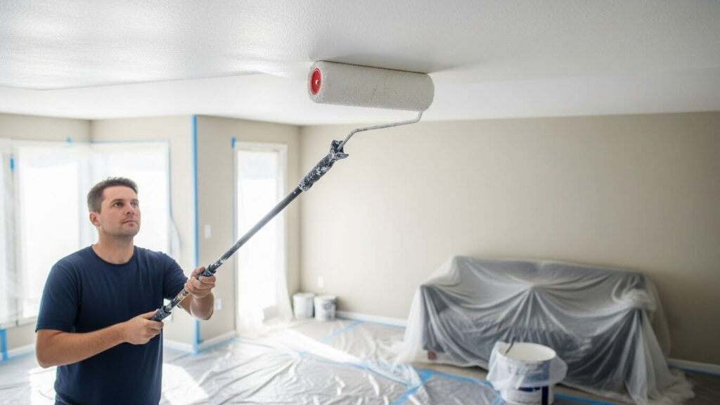 como pintar teto sem respingar