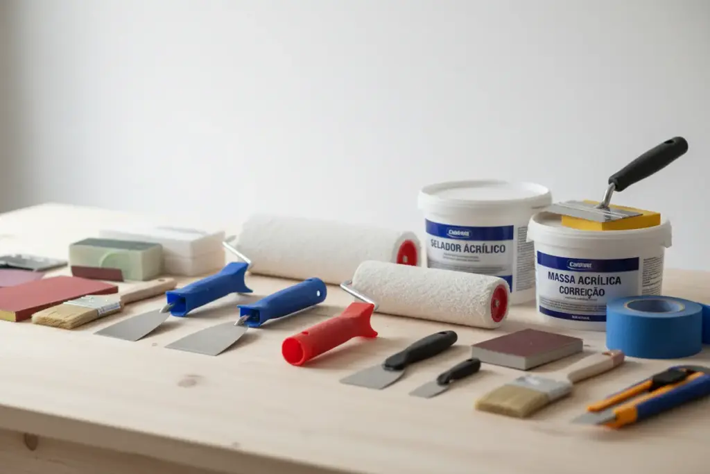 Ferramentas e suprimentos essenciais para pintura residencial