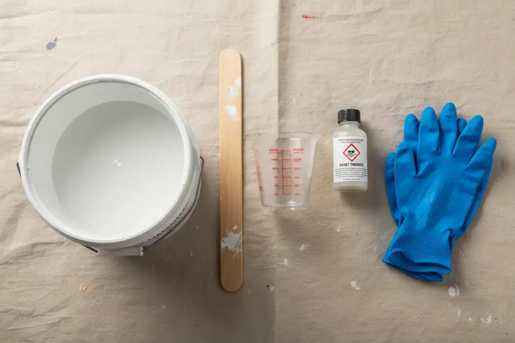 Como Diluir Tinta para Pintar Parede? Tudo o que Você Precisa Saber para uma Plena Pintura! 1 Materiais essenciais para diluir tinta de parede