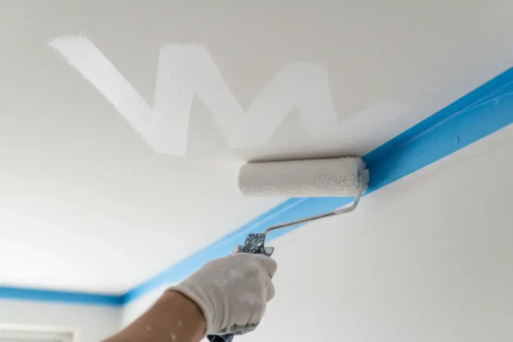 Descubra Como Pintar Teto sem Sujar as Paredes! Dicas Profissionais para um Acabamento Limpo! 2 Técnica de pintura em W para tetos