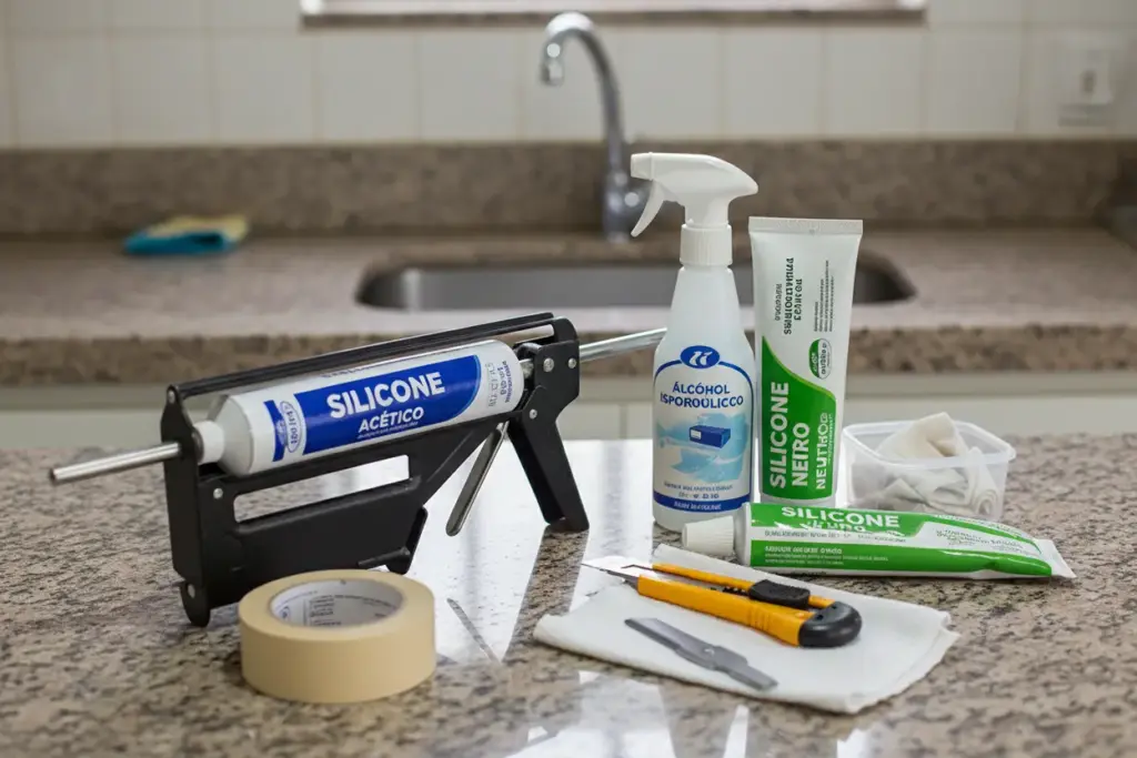 Como Vedar Pia de Cozinha na Parede? Conheça as Principais Dicas e Técnicas! 1 Materiais essenciais para vedação de pia de cozinha