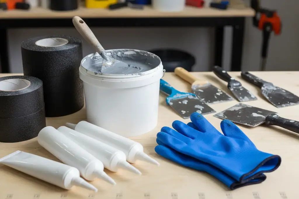 Materiais e ferramentas para vedação de telhados