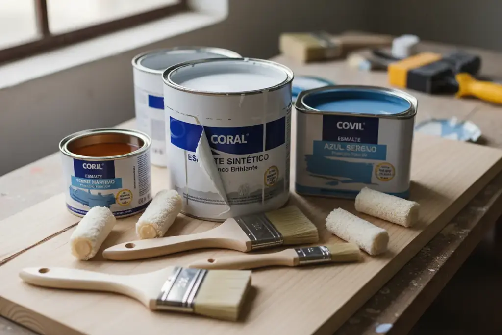 Diferentes tipos de tintas para portas de madeira