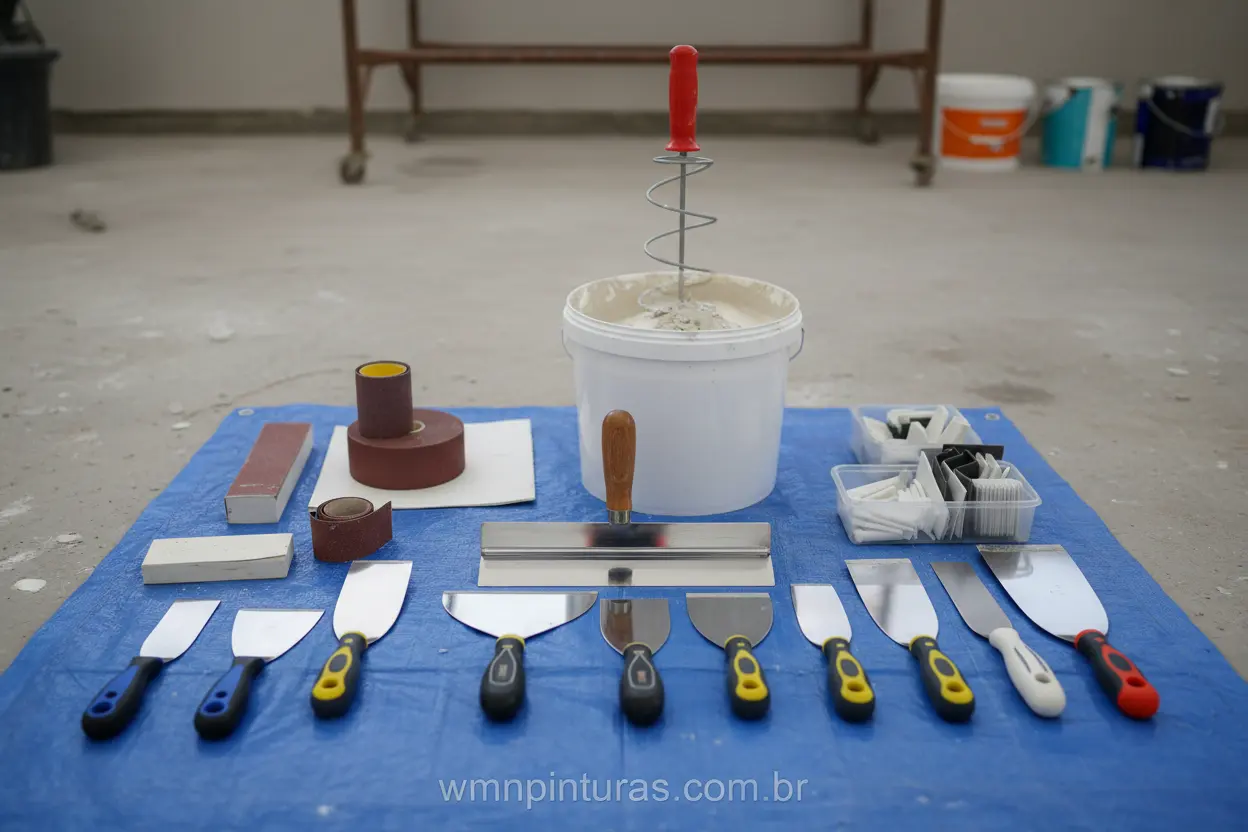 Ferramentas essenciais para aplicar massa corrida