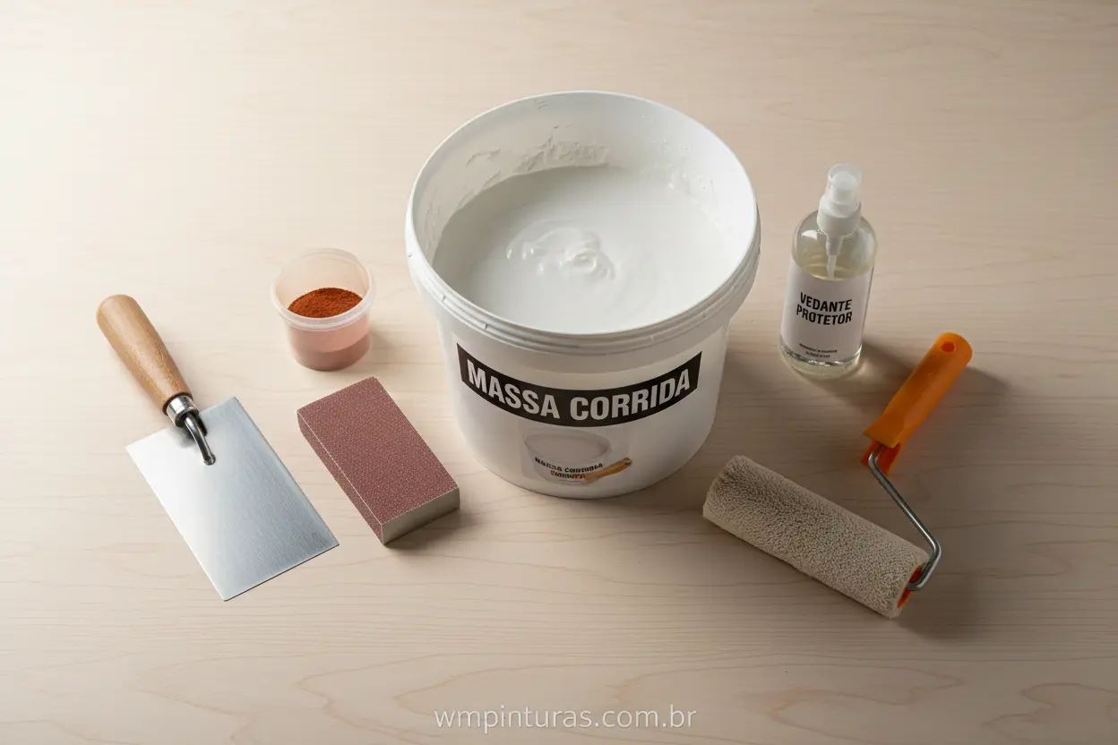 Materiais para Cimento Queimado Ferramentas e materiais para cimento queimado com massa corrida