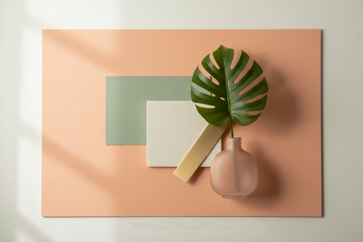 Combinações de cores para parede pêssego