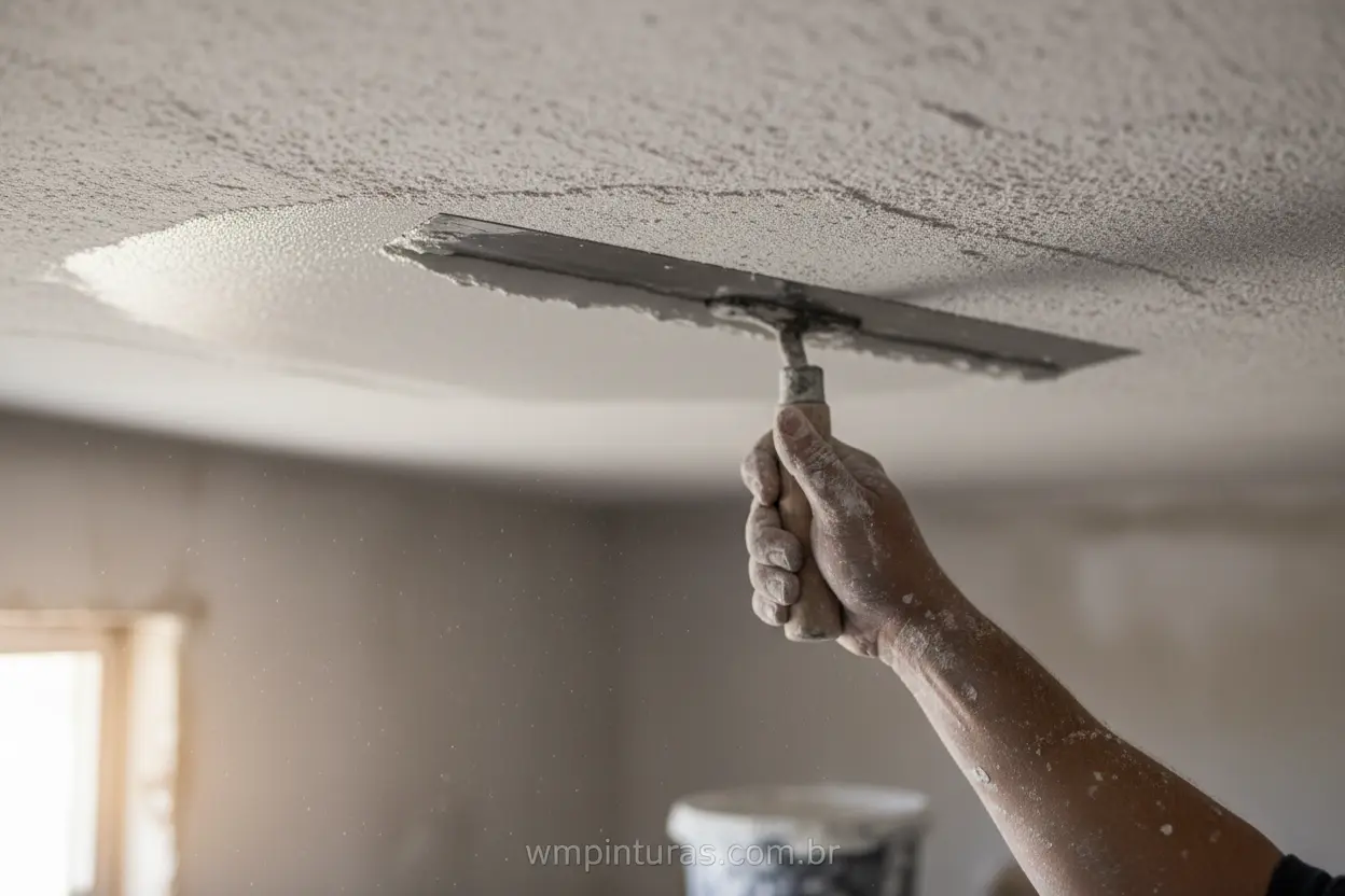 Como alisar o teto com massa corrida aplicando corretamente
