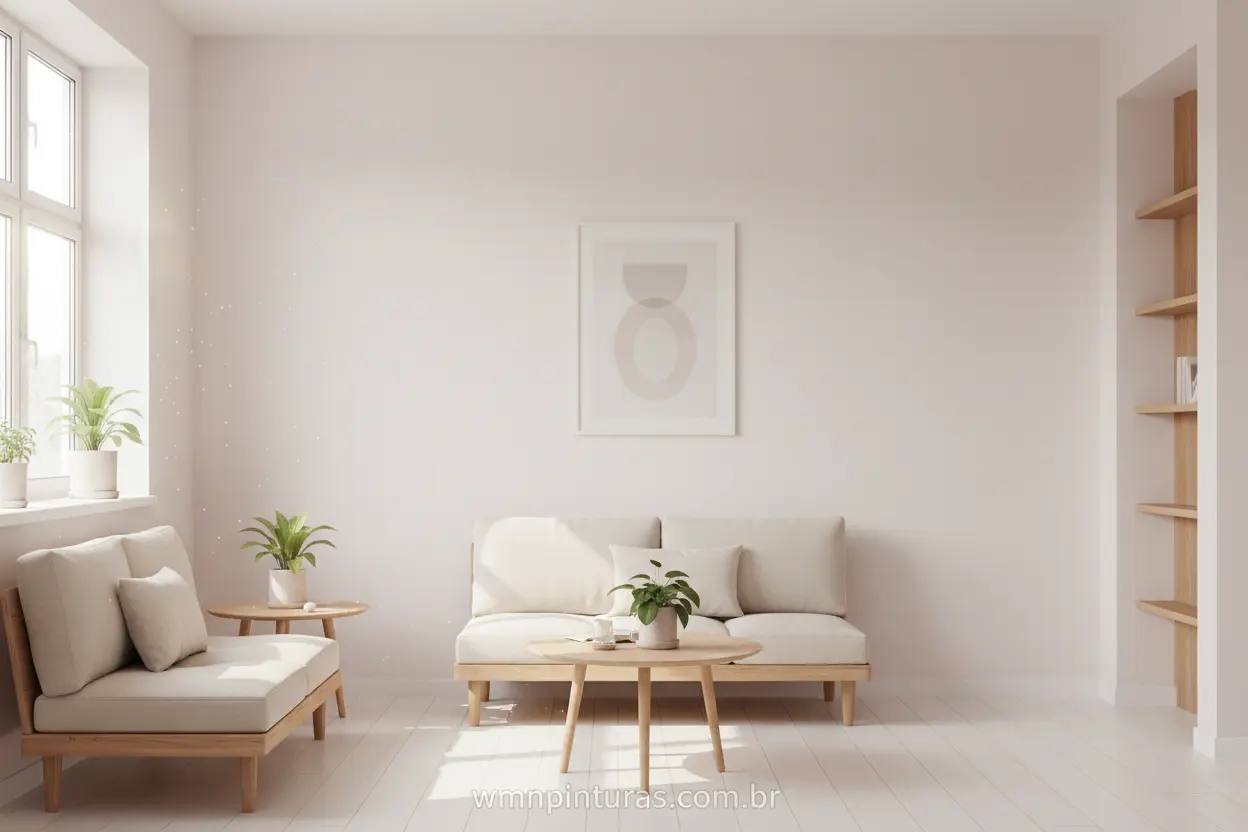 escolher cores para sala pequena para ampliar o ambiente