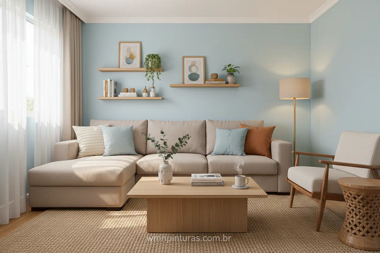 Melhores cores para sala pequena em combinação harmoniosa