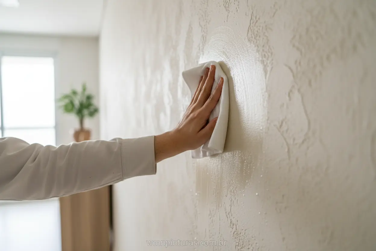 Benefícios do grafiato na parede - fácil limpeza