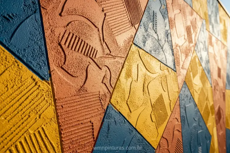 Parede externa com textura aplicada