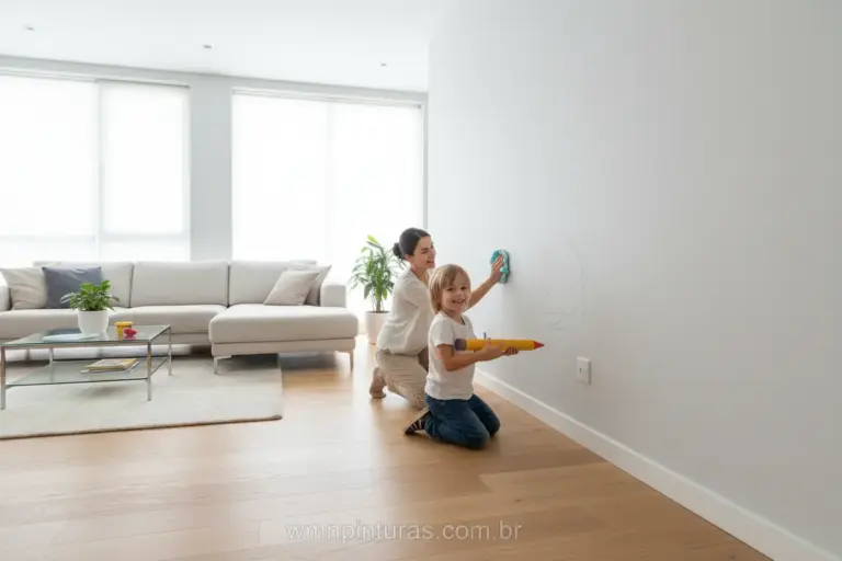 Tinta lavável para interiores em casa com criança